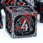 Haxtec Metal DND Dice Set, 7 Pcs Dragon Pattern Polyhedral Dice for RPG