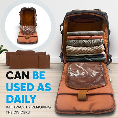 JAEP Camera Backpack - Weather Resistant 16 Ounces Waxed Memory Canvas – DSLR SLR Backpacks with 15.6” laptop sleeve compartment and Tripod Holder for Photographers -Vintage leather Style (Khaki)