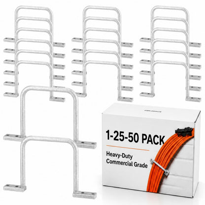 50 Pcs 2 Inch Cable Management D Ring Aluminum Distribution Ring, Sliver