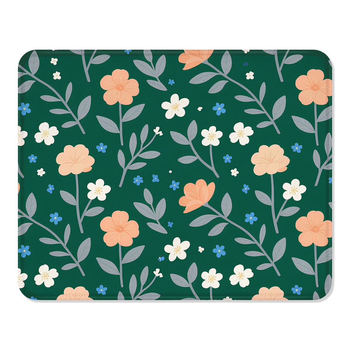 ITNRSIIET Mouse Pad with Stitched Edge Premium Textured Smooth Precise Operation Waterproof Washable Non-Slip Rubber Base Desktop Protection Mat, 10.2×8.3×0.12 inches, Rose Gold Leopard Print
