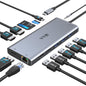 USB C Laptop Docking Station Dual Monitor HDMI Type C Hub Multiport Adapter