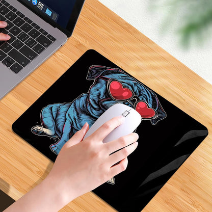 Square Mouse Pad Cool Dog with Sunglasses-1,Gaming Mouse Pads for Desk,Soft Computer Waterproof Non-Slip Mouse Mat