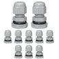 Bonsicoky 1/4" NPT Nylon Cable Glands, Grey, 10 Pcs