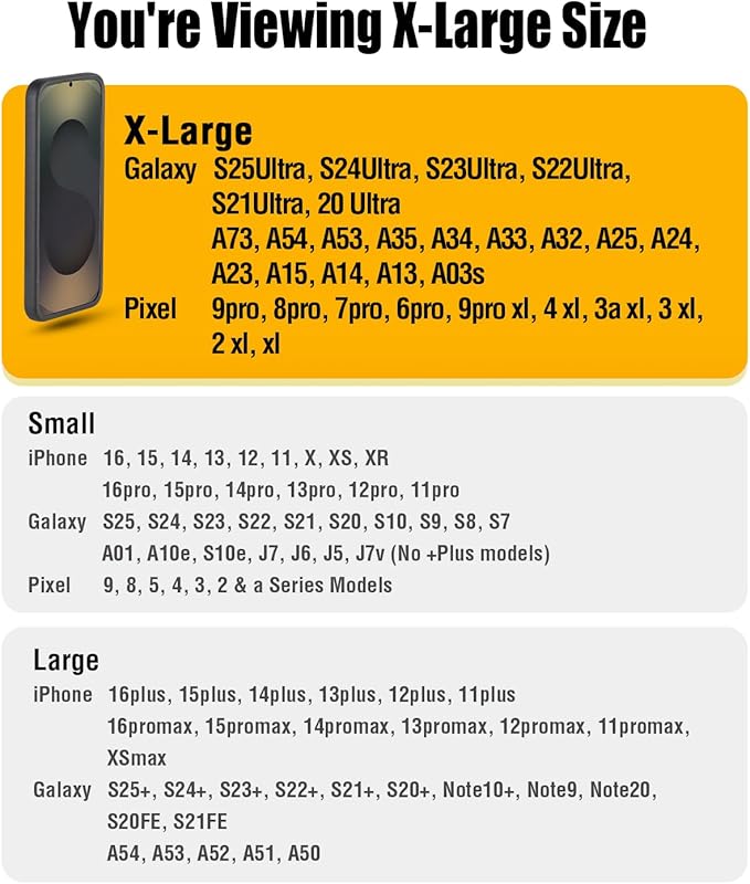 Holster for Samsung Galaxy Ultra S25 S24 S23 S22 S21 A73 A54 A53 A35 A34 A33 A32, Google Pixel 8 9 Pro XL, Extra Large Cell Phone Belt Holder Case with Clip, Men's ID Card Pouch, Pewter X-Large