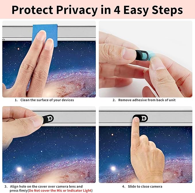 Laptop Camera Cover Slide Cute, Ultra Thin Webcam Cover for iPhone iPad MacBook Pro Computer iMac Cell Phone PC Accessories, Camera Blocker Slider, Great for Privacy - Flowers (3 Small+3 Large)