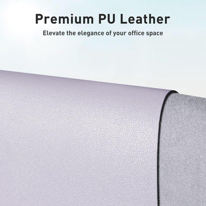Aothia Non-Slip Waterproof PU Leather Desk Pad Protector for Mouse, Writing Desk, Office, Home, Laptop Blotter, 23.6" x 13.7", Black