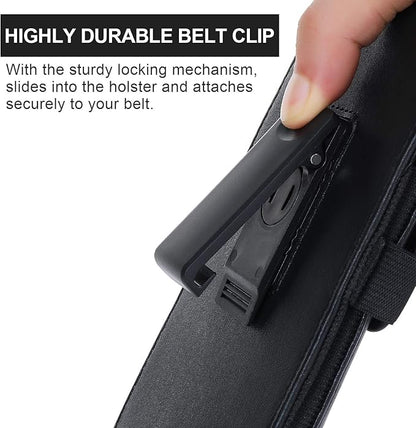 Mopaclle Phone Holster with 360° Rotating Clip,Cell Phone Belt Holder Compatible with iPhone 17 Pro Max/Air,iPhone 16 Pro Max,15 14 Pro Max & Plus,Galaxy S25+/S24+/S23+ & FE Models, Fit with Case On