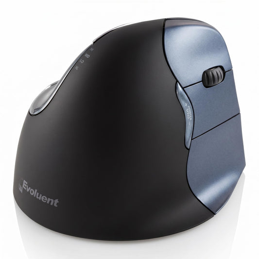Evoluent – Inventor of the Vertical Mouse – VM4RW Ergonomic Vertical Mouse Right Hand Regular Size Wireless USB, Sculpted for Comfort, Reduces Wrist Strain, 4 Speeds, 6 Customizable Buttons in Windows