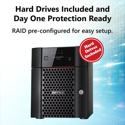 BUFFALO TeraStation Essentials 2025 4-Bay Value Desktop NAS 24TB (4x6TB) with Hard Drives Included