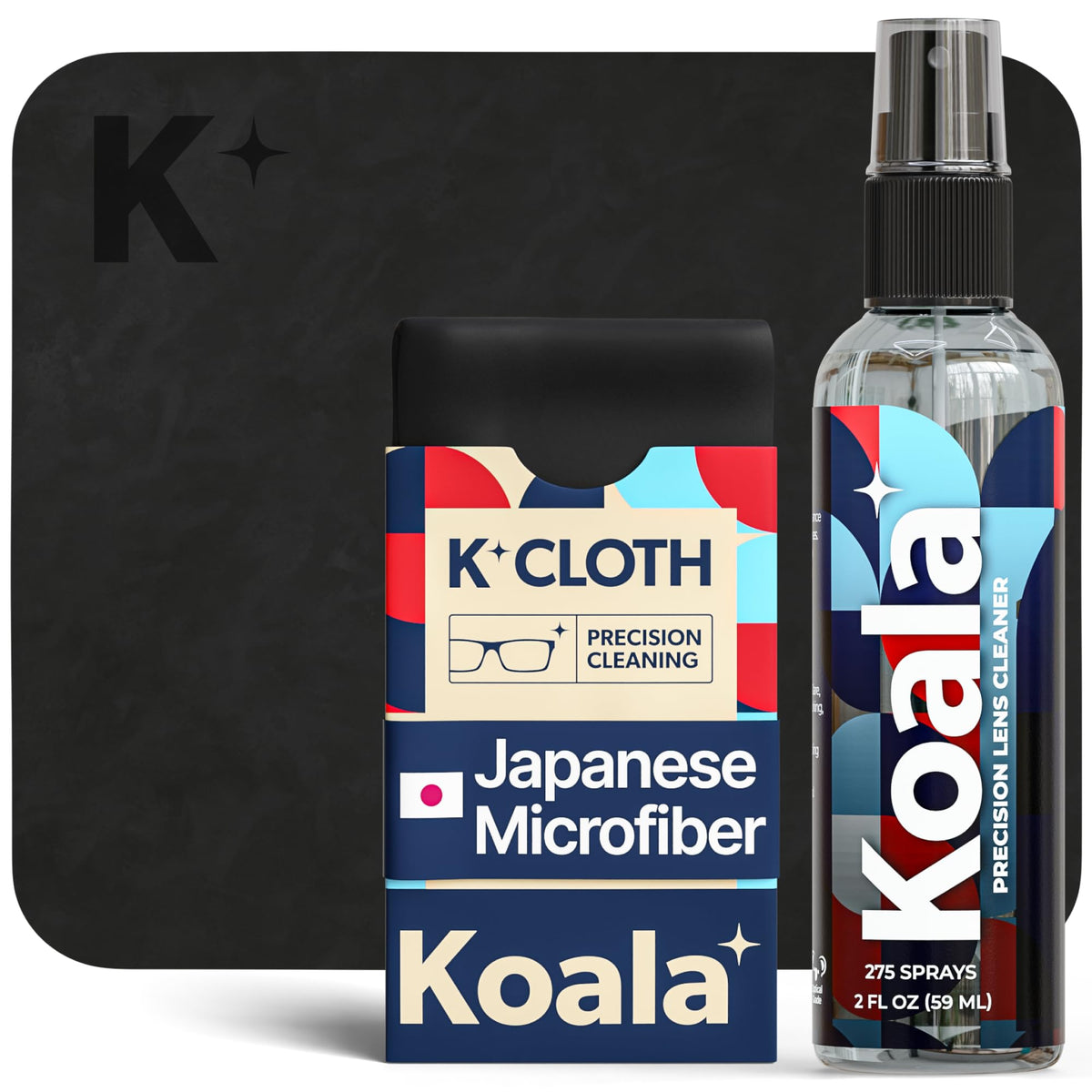 Koala Eyeglass Lens Cleaner Spray Kit | Japanese Microfiber (2 Piece Set)