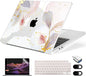 Compatible with MacBook Air 13.6 inch Case, M4 A3240/M3 A3113/M2 A2681 (Released 2025 to 2022), Hard Shell, Keyboard Cover, Screen Protector, Webcam Cover & Type-C Adapter, Vector Flower