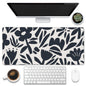 Eflxamz Large Gaming Mouse Pad for Desk,Cute Forest Mushroom Desk Mat,Starry Night Mushroom Desk Pad,Extended Big Computer Keyboard Mouse Pad with Non-Slip Base and Stitched Edge,35.4"x15.7"