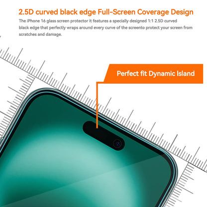 Focuses 4 Pack Anti Blue Light Screen Protector for iPhone 16,iPhone15 [6.1inch] with Installation Frame,9H+ Anti Blue Light Tempered Glass, Anti-Scratch, Case Friendly