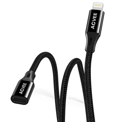 AGVEE 1ft Lightning Extension Cable