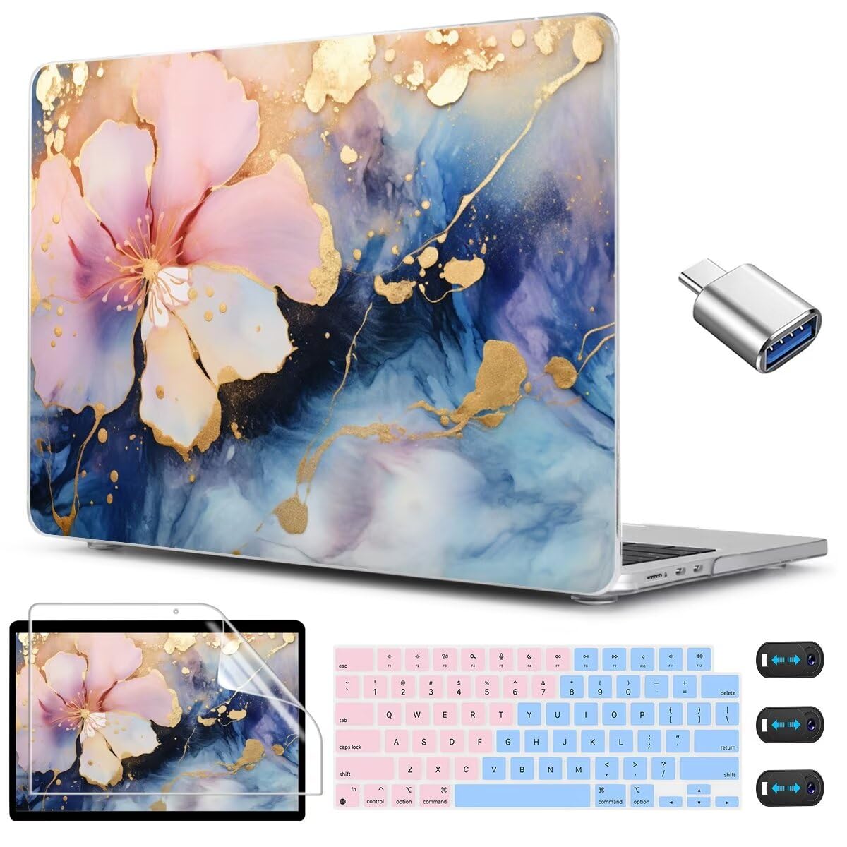 CISSOOK Compatible with MacBook Air 13.6 inch Case M2 M3 M4 M5 Ocean