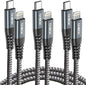 ohbox Long USB C to Lightning Cable 10FT 3Pack iPhone Charger Fast Charging Cord Type C to Lightning Cable for iPhone 14 13 12 11 Pro Max XR XS 8 Plus iPad