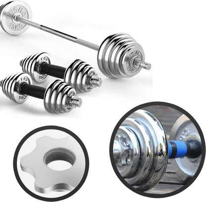 Lamoutor 2Pcs Anti-Slip Hex Nut Collar Screw for Barbell Dumbbell Weight Lifting 28mm