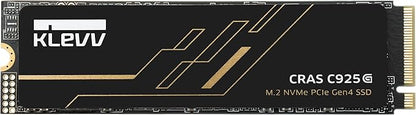 KLEVV CRAS C925G 1TB M.2 2280 NVMe PCIe Gen4x4 Internal Gaming SSD with Graphene Heatsink, Compatible with PS5, up to 7400MB/s (K01TBM2SP0-25G)