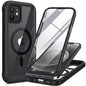 Miracase Magnetic for iPhone 12 mini Case, [360 Full-Body Protection & Complete Camera Guard], Drop & Scratch-Resistant, Shockproof, Stylish Clear iPhone Case, iPhone 12 mini Cover, Black