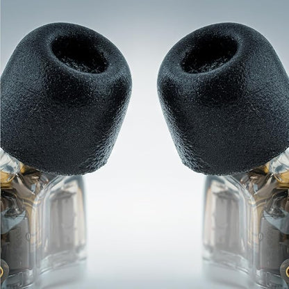 Comply 600 Core Series | Memory Foam Replacement IEM Ear Tips for Truthear, Sennheiser, Moondrop & More | Superior Noise Isolation, Ultimate Comfort, Secure Fit | Black, Medium (3 Pairs)