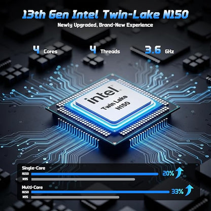 NIMO 15.6" FHD IPS Laptop, Intel N150 (Up to 3.6GHz, Beat i3-10110U), 16GB RAM 1TB SSD, Backlit Keyboard Fingerprint, Wi-Fi 6 BT5.2 Type-C 65W Computer for Students and Home Office