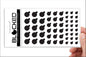 The Original Vinyl Webcam Cover Stickers | Restickable & Stackable Privacy Covers | for All Camera-endable Devices | 3-Sizes | 57 Black Hearts (Muted Matte)