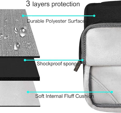 MOSISO Compatible with MacBook Air 13 inch Case 2025 2024 2023 2022 M4 A3240 M3 A3113 M2 A2681, Hard Shell&Sleeve Bag&Keyboard Skin&Webcam Cover&Screen Film for MacBook Air 13.6 inch, Black