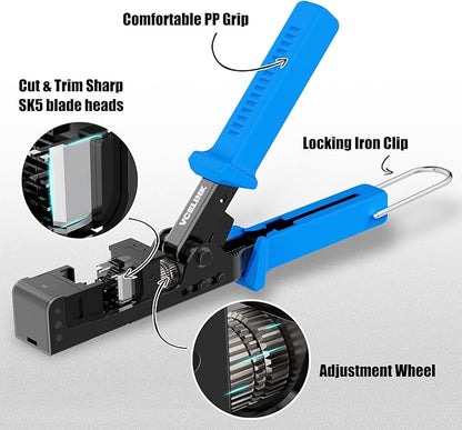 VCELINK Speed Termination Keystone Tool Only for VCE 90-Degree Keystone Jacks, Cat5e/Cat6/Cat6A Ethernet Cable Rj45 Punch Down Tool