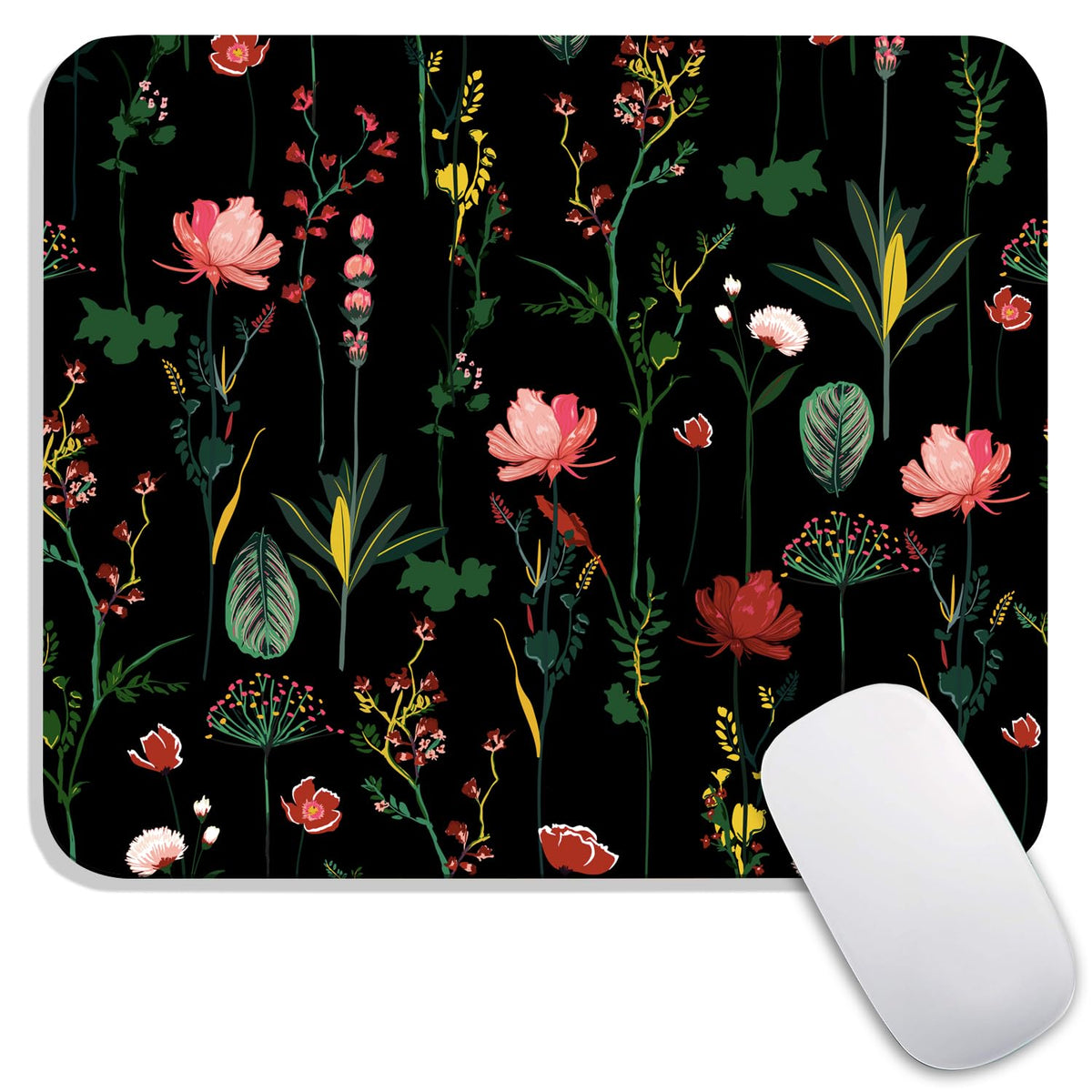 Armanza Square Mouse Pad Apricot Flower, Personalized Premium-Textured Custom Mouse Mat Design, Washable Mousepad Cloth, Non-Slip Rubber Base Computer Mouse Pads for Wireless Mouse
