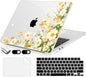 Compatible with MacBook Air 15 inch Case, M4 A3241/M3 A3114/M2 A2941 (Released 2025 to 2023), Hard Shell, Keyboard Cover, Screen Protector, Webcam Cover & Type-C Adapter, Scatter Daisies