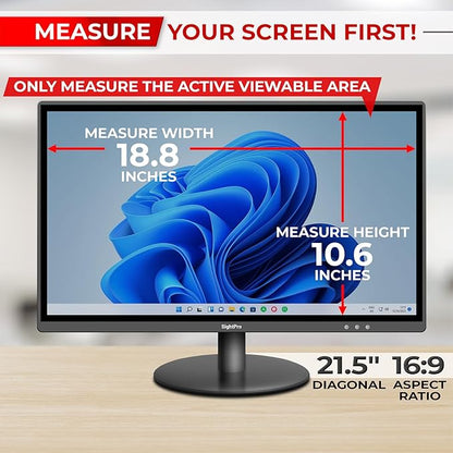 21.5 Inch 16:9 [2 Pack] Computer Privacy Screen Filter for Monitor - Privacy Shield and Anti-Glare Protector