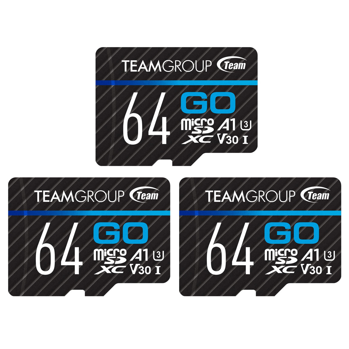 TEAMGROUP GO Card 128GB x 2 Pack MicroSDXC UHS-I U3 V30 4K for Action Cameras & Drone High Speed Flash Memory Card with Adapter for Outdoor Sports&Vlog, 4K Shooting,GoPro&Insta360&DJI TGUSDX128GU364