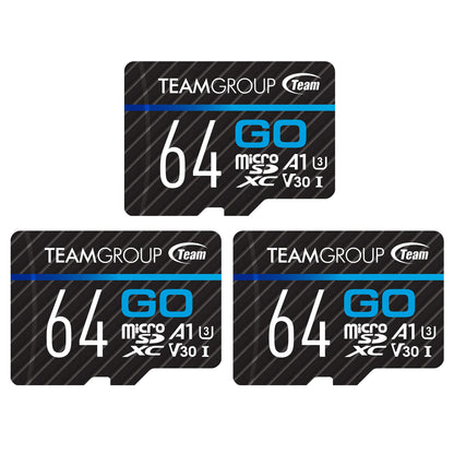 TEAMGROUP GO Card 128GB x 2 Pack MicroSDXC UHS-I U3 V30 4K for Action Cameras & Drone High Speed Flash Memory Card with Adapter for Outdoor Sports&Vlog, 4K Shooting,GoPro&Insta360&DJI TGUSDX128GU364