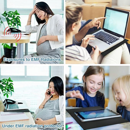 Laptop Pad Protection, Heat Shielding Laptop Pad EMI Blocker Lap Desk, Protector Portable Heat Blocker for Laptop, Tablets and Phones (12"-16")