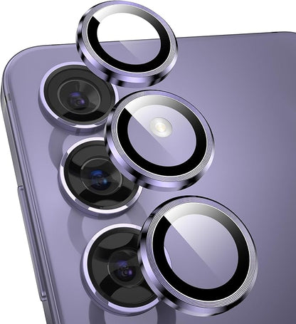 YWXTW Camera Lens Protector for Samsung Galaxy S24 Plus Accessories, 9H Tempered Glass Metal Individual Ring Camera Cover Screen Protector for S24 Plus, Case Friendly, Anti Scratch (Cobalt Violet)