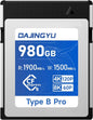 High Speed 980GB CFexpress Type B Memory Card 1900MB/s Read & 1500MB/s Write for 8K60P/4K120P Video Recording Compatible with Nikon Canon panasonic Fujifilm Camera