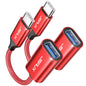 JSAUX USB C to USB 3.0 Adapter [2 Pack], USB C Male to USB Female OTG Cable Adapter Compatible with MacBook Pro/Air, iPhone 18 Pro Max/iPhone Duo‌/Air/17/16/15 Series, Samsung Galaxy S26/S25/S24/S23