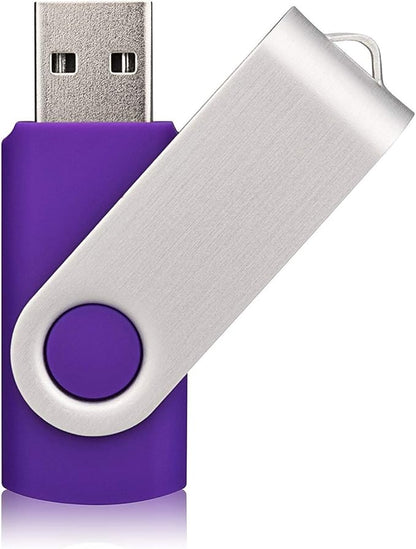 Aiibe 10 Pieces 16 GB USB Flash Drive 16GB USB 2.0 Thumb Drives Bulk Colorful USB Memory Stick Zip Drive Jump Drives for Data Storage, File Sharing (Multicolor, 16G, 10 Pack)