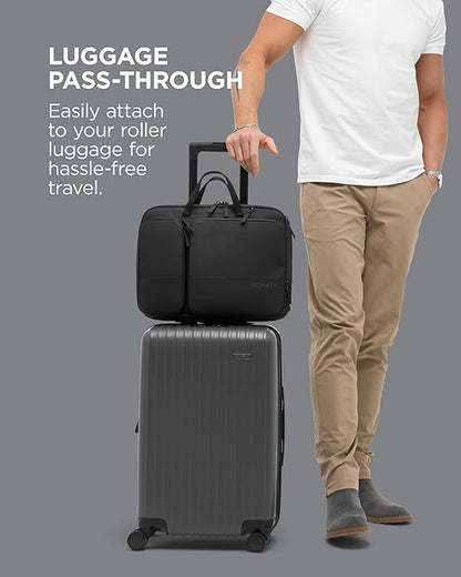 NOMATIC Laptop Bag: Slim Messenger Bag with RFID Pocket, Tech Organizer, Water-Resistant Zippers - 11-13.5L Expansion Design & Laptop Compartment for Work, Travel, or Daily Commute