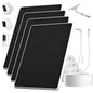 6W Solar Panel for Ring Spotlight Cam Battery & Stick Up Cam Battery, High-Efficiency Solar Charger with 360° Adjustable Retractable Bracket & 10ft Cable
