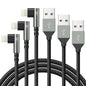 90 Degree iPhone Charger 6FT [Apple MFi Certified] 3Pack USB C to Lightning