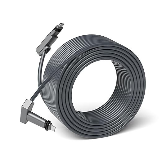 Azduou 75FT Replacement Cable for SpaceX Starlink Rectangular Satellite V2, Standard Actuated Gen 2 Extension Cable with Waterproof End Caps