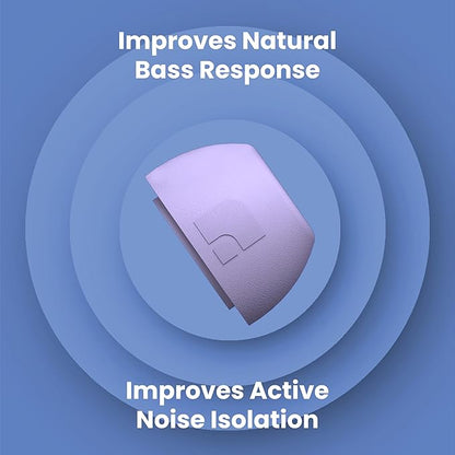 Foam Masters Ultra-Premium Memory Foam Ear Tips for AirPods Pro 1st & 2nd Gen | 3 Pairs | Black Magic Ver 6.0 | Secure | Comfort | Better Noise Cancel | Replacement Buds – Lilac Purple, Assorted S/M/L