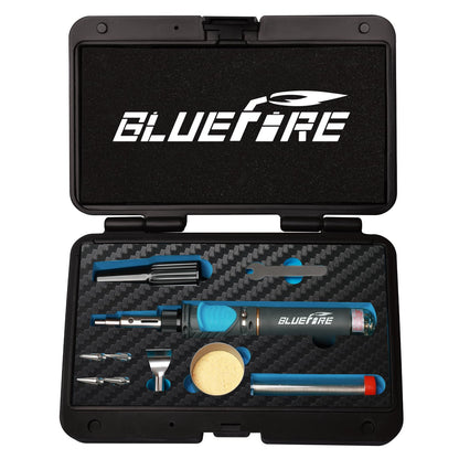BLUEFIRE MRT-1117K Cordless Butane Soldering Iron Kit Portable Multi-Purpose Mini Torch for Electronics, Jewelry, Welding & Brazing|Self-Igniting,Flame Control,Light Weight,Rapid Heat Up,Inflatable
