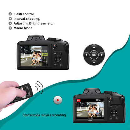 AODELAN Camera Wireless Shutter Release Remote Control for Nikon COOLPIX P1000 P950 B600 A1000 Z50 Z30 Z fc, Replaces Nikon ML-L7