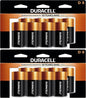 Duracell - CopperTop D Alkaline Batteries with recloseable Package - Long Lasting, All-Purpose D Battery for Household and Business - 8 Count (Pack of 2)