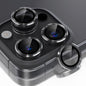 Choiche Compatible for iPhone 16 Pro/iPhone 16 Pro Max Camera Lens Protector, 9H Tempered Glass Camera Cover Screen Protector Metal Ring Decoration Accessories (Black)