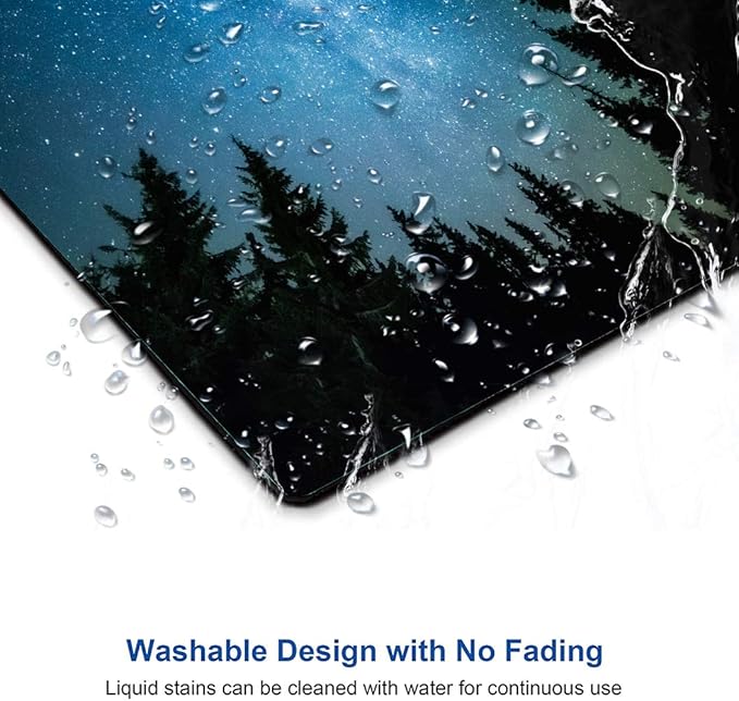 Milky Way Rises Over The Pine Trees Mouse Pad, Nature Mouse Pad, Custom Gaming Mouse Pads Non-Slip Rubber MousePads for Computers Laptop Office