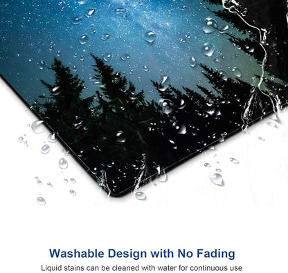 Milky Way Rises Over The Pine Trees Mouse Pad, Nature Mouse Pad, Custom Gaming Mouse Pads Non-Slip Rubber MousePads for Computers Laptop Office