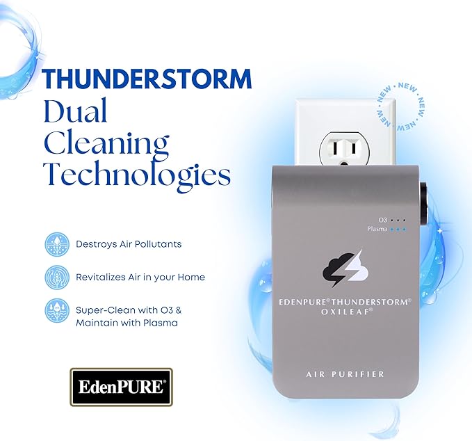EdenPURE Thunderstorm III Air Purifier Plug In Air Ionizer Ozone Generator